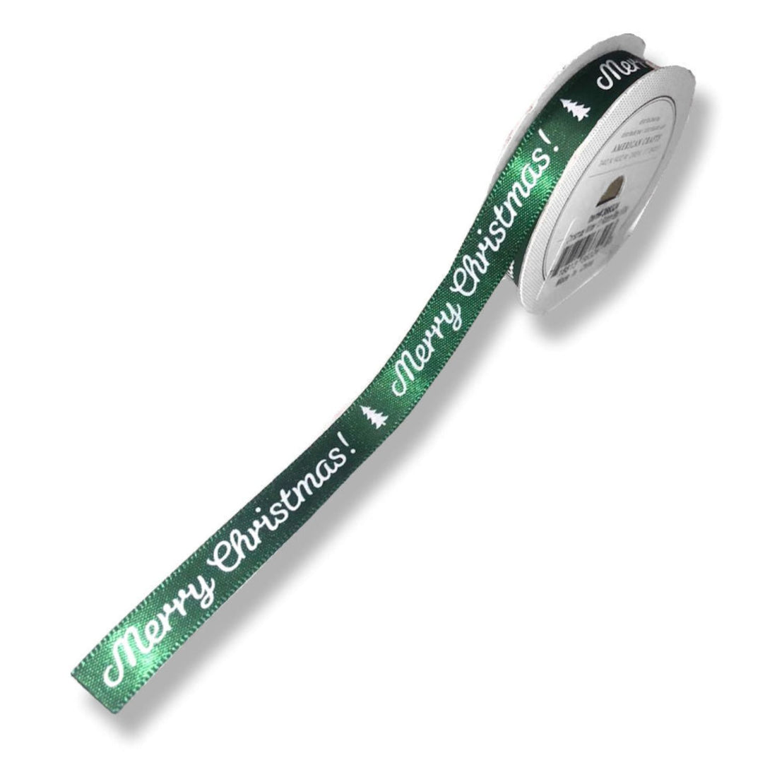 Listón de Tela Decorativo Importado Merry Christmas Verde Listones e Hilos American Crafts