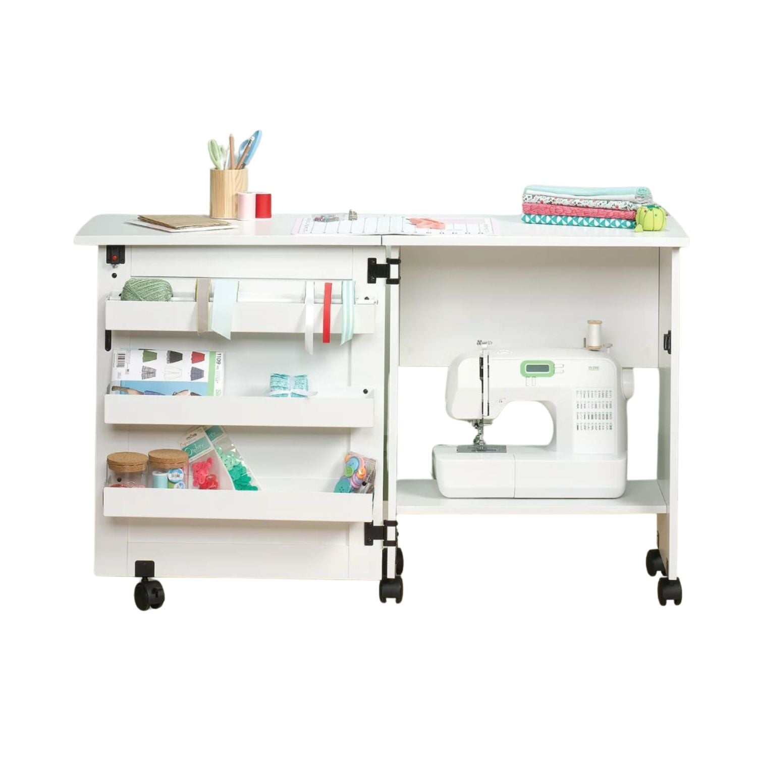 Rolling Sewing Cart Storage / Mueble para Manualidades con Ruedas Almacenamiento y Organización Sauder