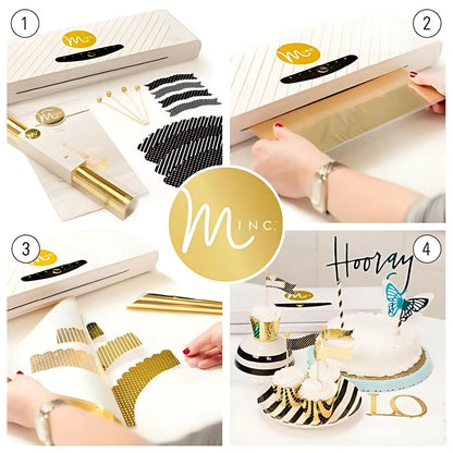 Foil Machine Heidi Swapp 12&quot; Xmas Minc / Máquina Minc Papel Kit Navideño 170 Pzas Extra Máquinas Heidi Swapp