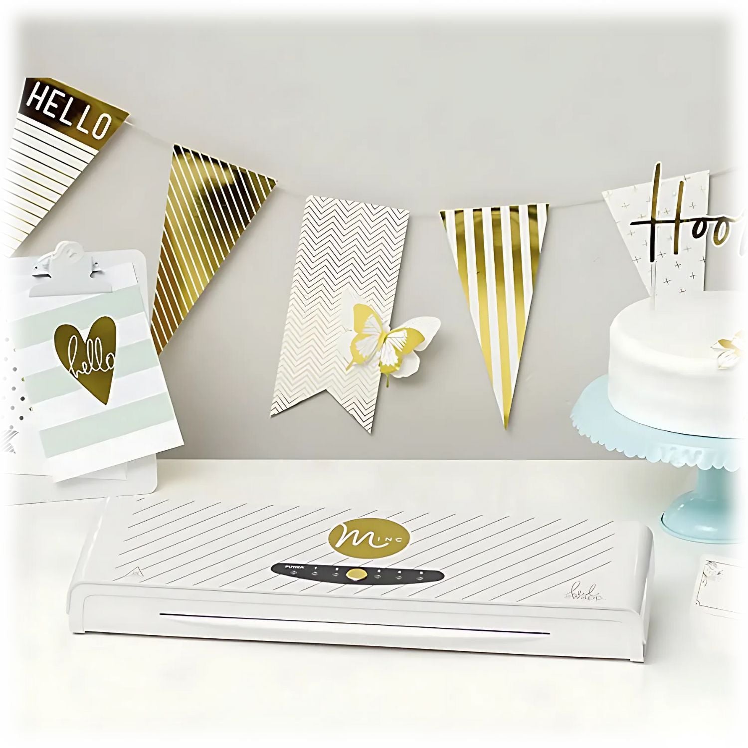 Foil Machine Heidi Swapp 12&quot; Xmas Minc / Máquina Minc Papel Kit Navideño 170 Pzas Extra Máquinas Heidi Swapp