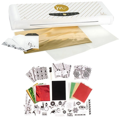 Foil Machine Heidi Swapp 12&quot; Xmas Minc / Máquina Minc Papel Kit Navideño 170 Pzas Extra Máquinas Heidi Swapp