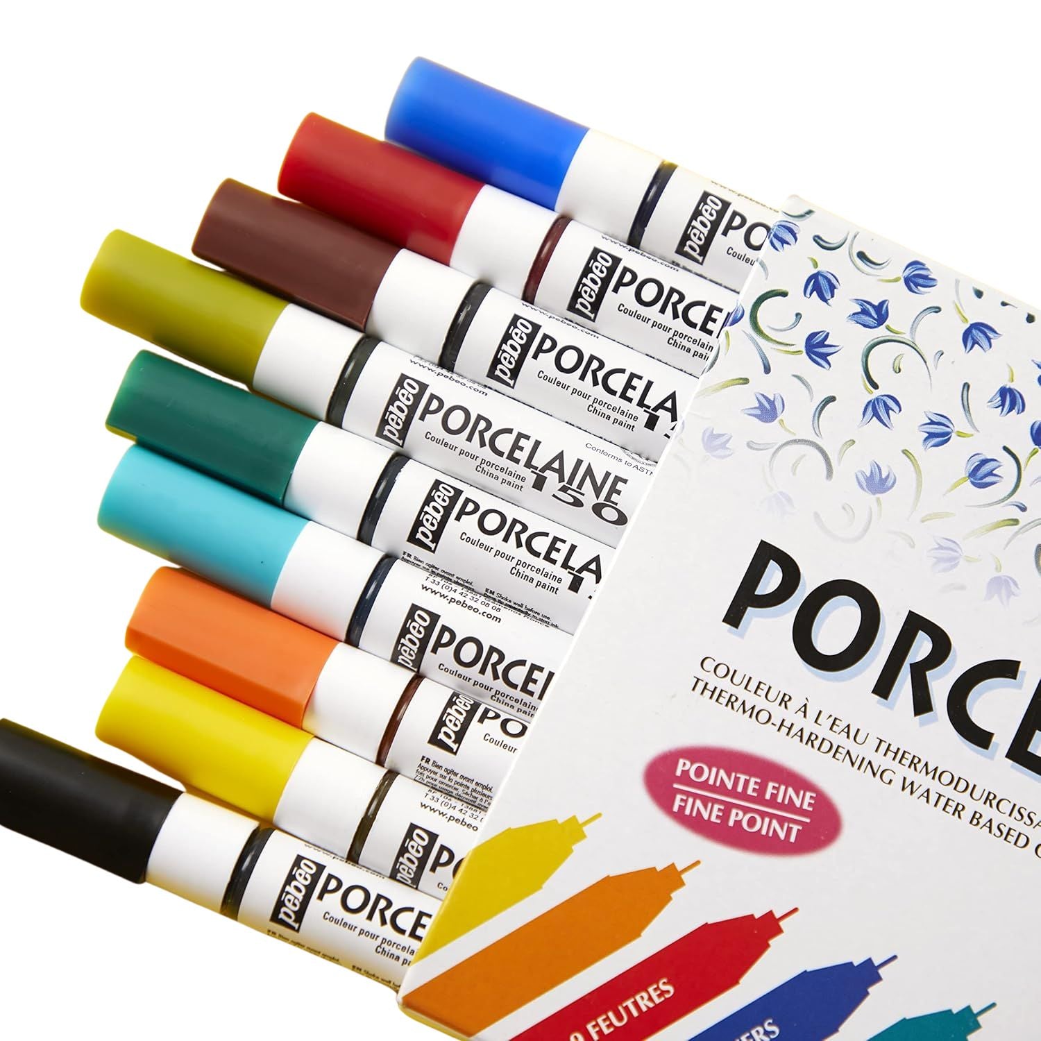 150 China Paint Marker Set / Marcadores para Cerámica Colores y Plumones Pebeo
