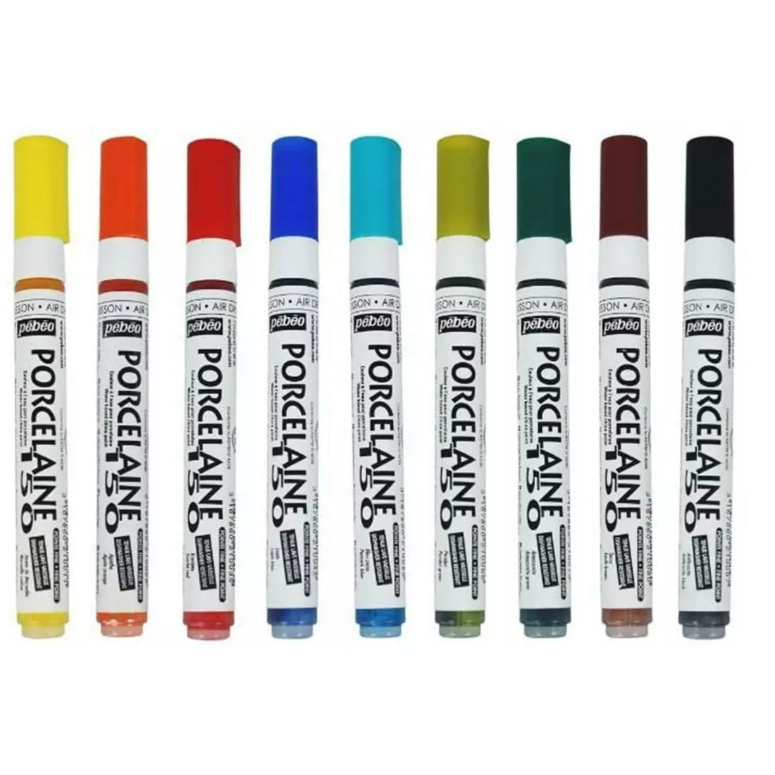 150 China Paint Marker Set / Marcadores para Cerámica Colores y Plumones Pebeo