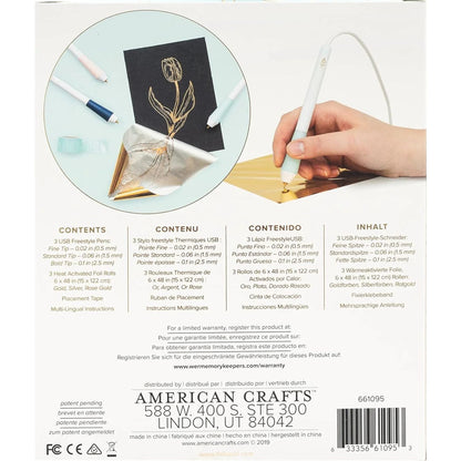Foil Quill Freestyle Kit / 3 Bolígrafos Foil Quill a Mano Libre Herramientas We R Memory Keepers