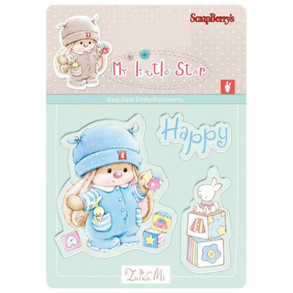 My Little Star Boy / Sellos de Polímero de Conejito Bebé Sellos Scrapberry&