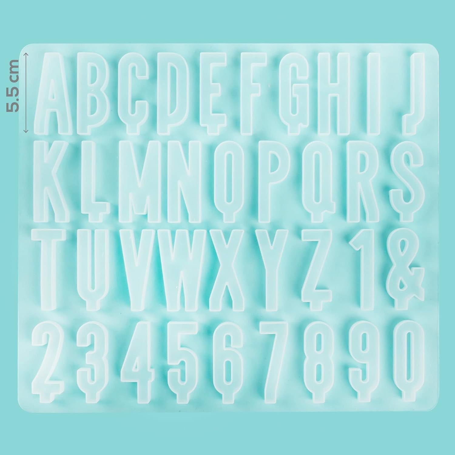 Color Pour Resin Letter Mold / Molde Alfabeto Mayúsculas Para Resina Resina Epóxica y Accesorios American Crafts