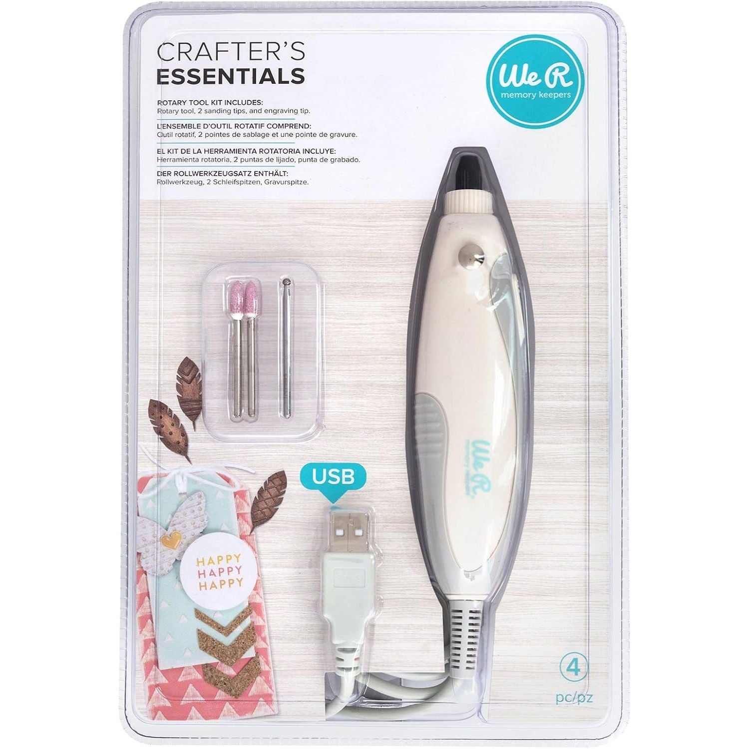 USB Power Tools Rotary Tool Kit / Kit de Herramientas Giratorias Herramientas We R Memory Keepers