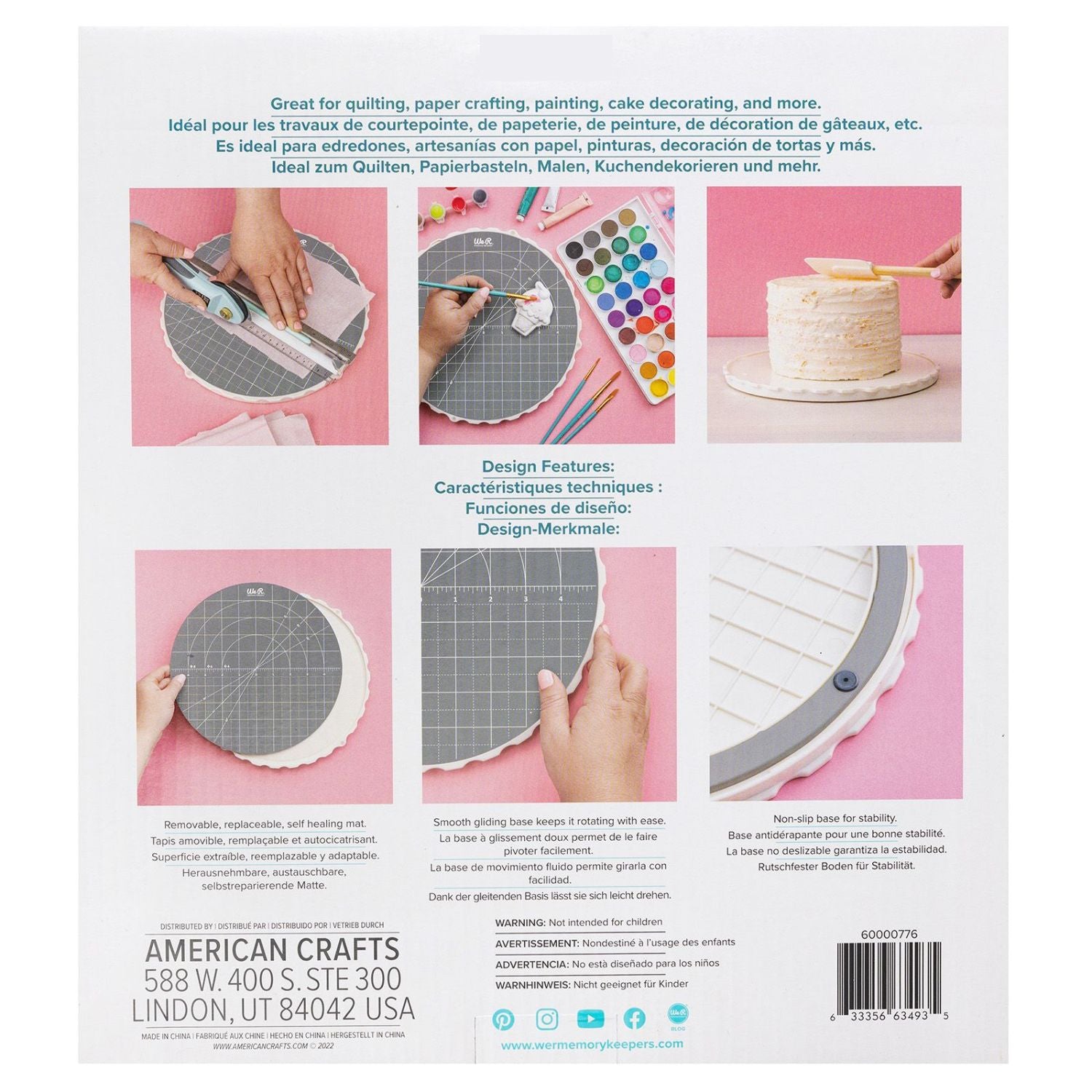 Rotating Platform &amp; Cutting Mat / Plataforma Giratoria y Tapete de Corte Circular Tapetes, Mats We R Memory Keepers