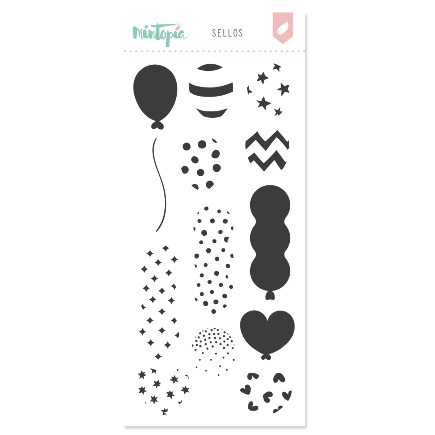 Layered Balloons Stamp / Sellos de Globos A Capas Sellos Mintopía