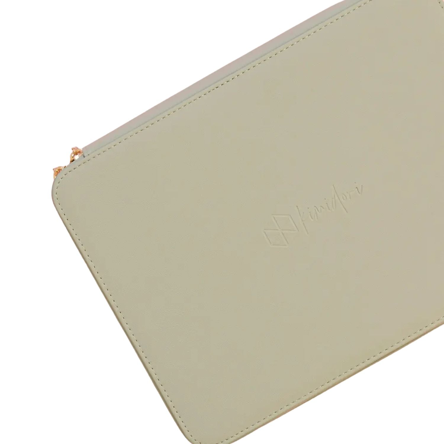 Estuche Caja de Cuero Vegano Deluxe Menta Organizadores Kimidori Colors