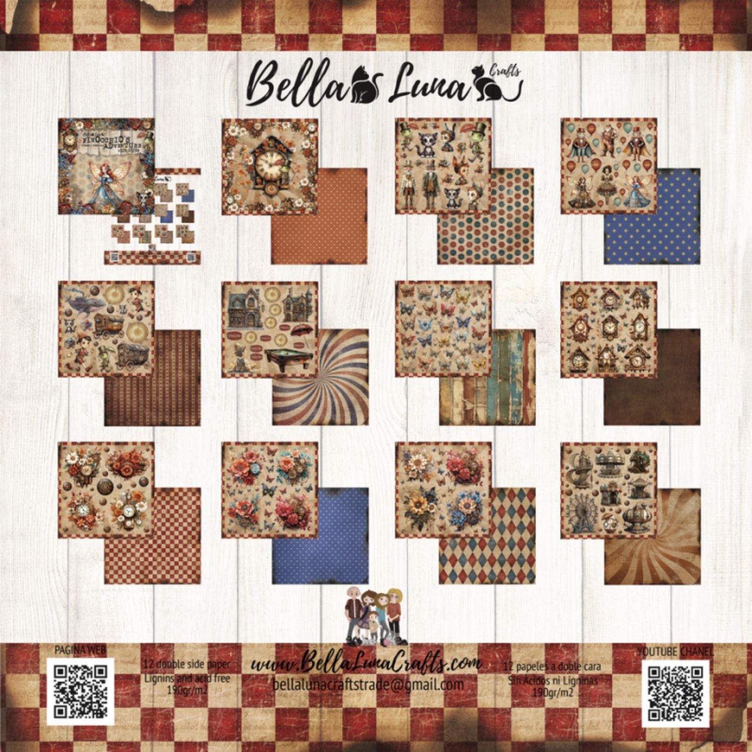 Paquete 12 Papeles Pinocchio&