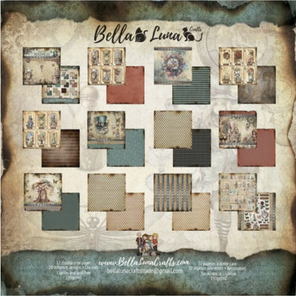 Paquete 12 Papeles Básicos Madness Recortables 8x8&quot; Papel Bellaluna Crafts