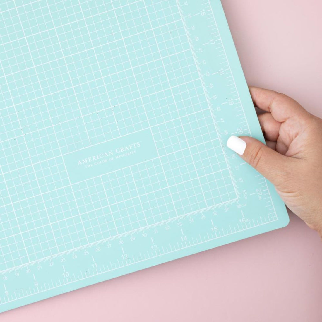 Double-Sided Self-Healing Cutting Mat 17x23 In / Tapete De Corte Autoreparador Turquesa Tapetes, Mats American Crafts