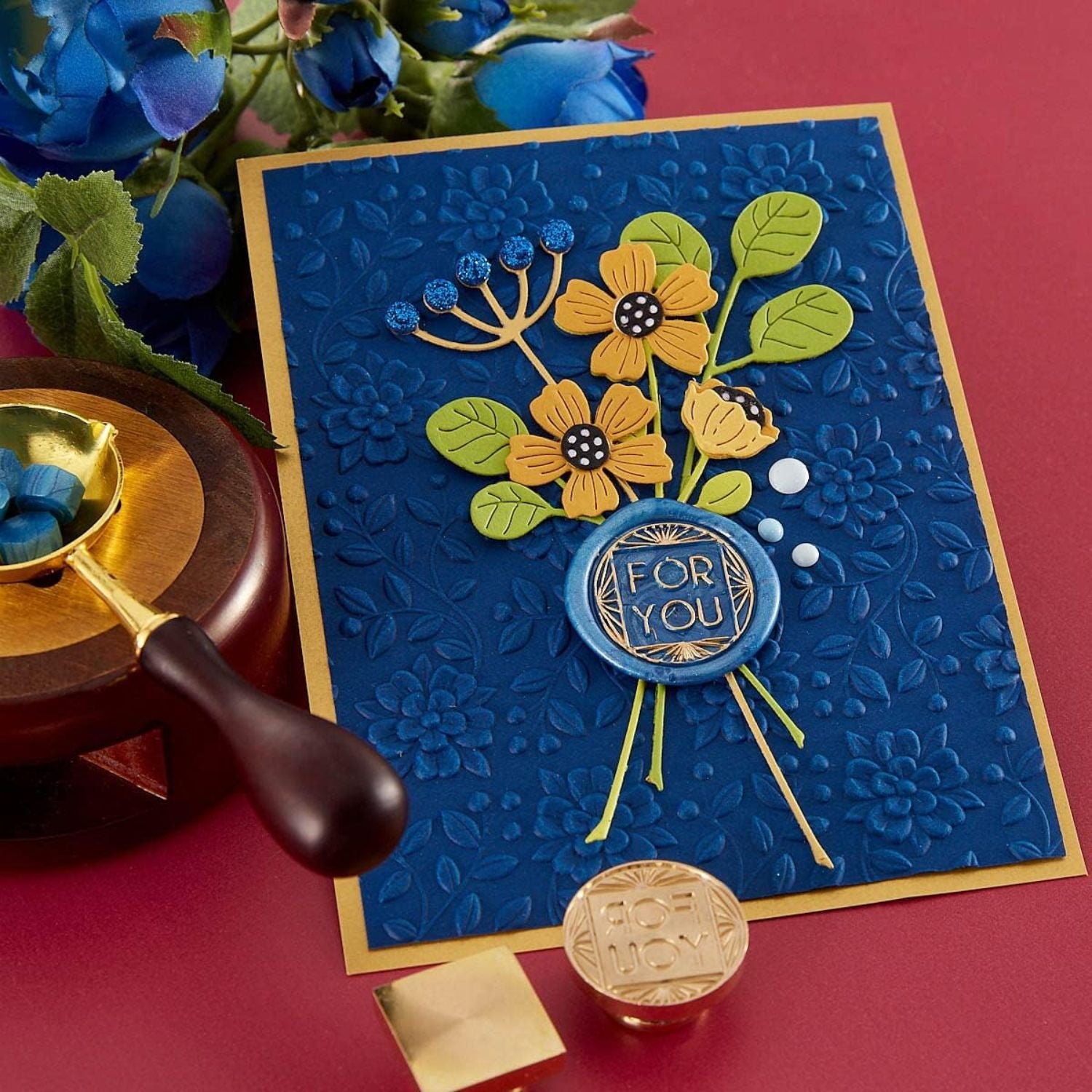 3D Textured Impressions Floral &amp; Vine / Folder De Grabado 3D Floral &amp; Vine Folders de Grabado Spellbinders