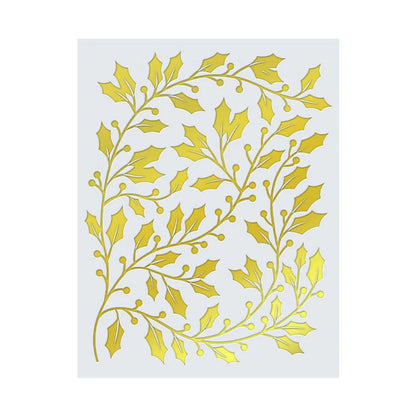 Hero Arts Holly Glimmer Hot Foil Plate / Placas Alumino Caliente Acebo Y Bayas Brillantes Dados de Corte / Suajes / Troqueles Hero Arts