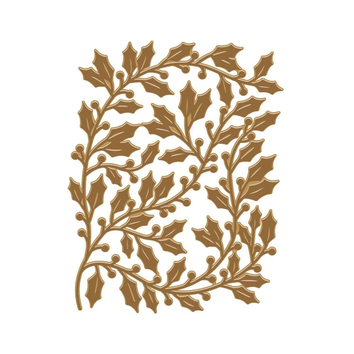 Hero Arts Holly Glimmer Hot Foil Plate / Placas Alumino Caliente Acebo Y Bayas Brillantes Dados de Corte / Suajes / Troqueles Hero Arts