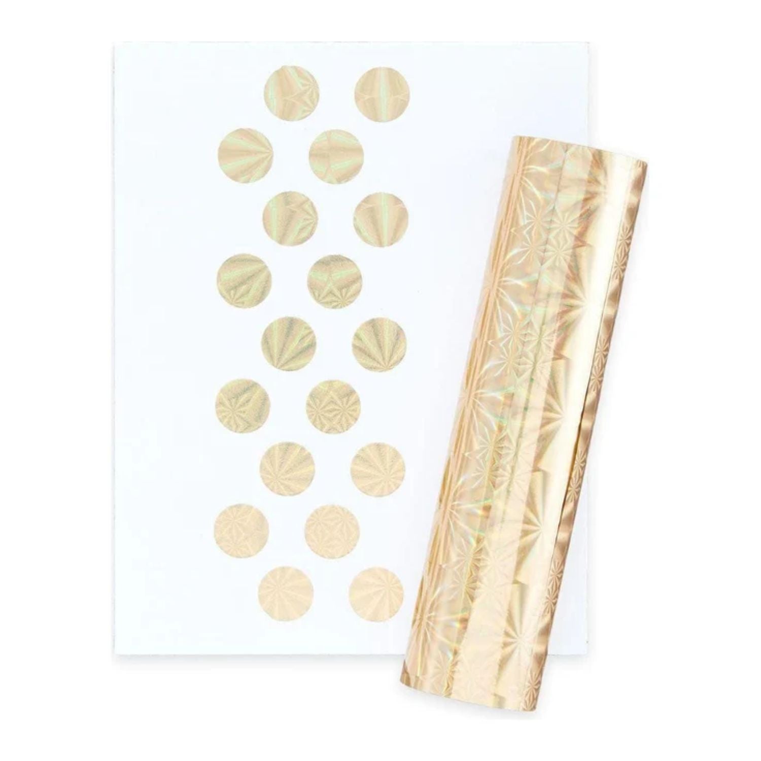 Glimmer Hot Foil Roll - Starburst / Rollo Lamina Brillante Estrella Dorada Foil Spellbinders