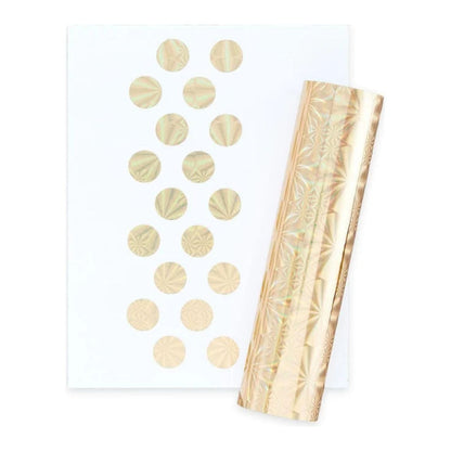 Glimmer Hot Foil Roll - Starburst / Rollo Lamina Brillante Estrella Dorada Foil Spellbinders