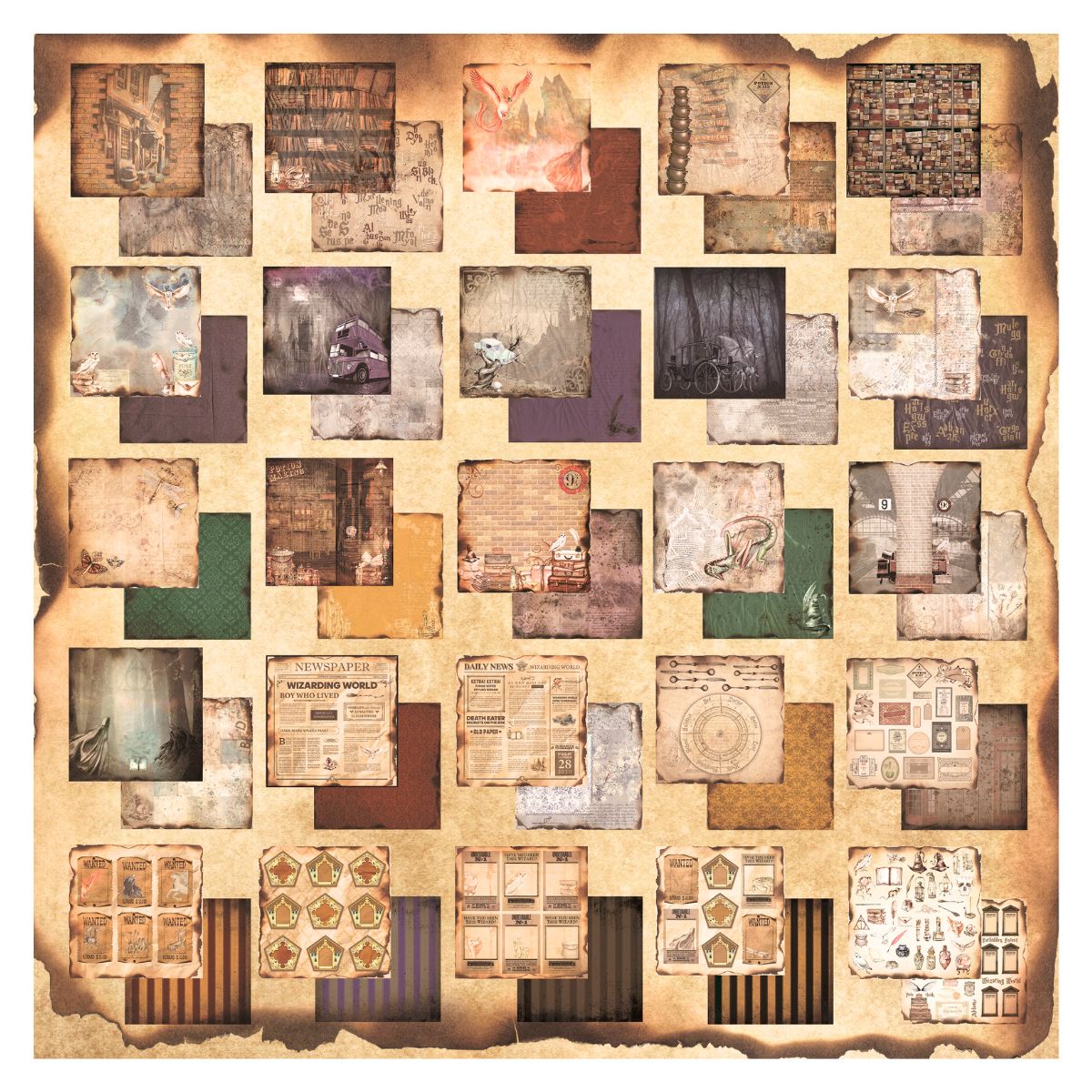 Paquete 24 Papeles Always 8x8&quot; Papel Bellaluna Crafts