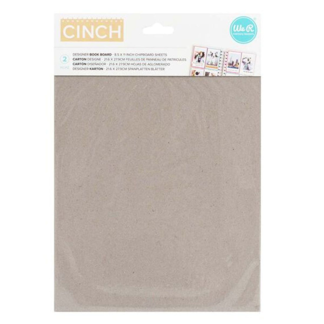 Designer Book Board 8.5 x 11&quot; / 2 Portadas de Cartón Cinch Encuadernacion We R Memory Keepers