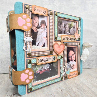 Paquete 12 Papeles Crazy Pets Cut Outs 8x8&quot; Papel Bellaluna Crafts