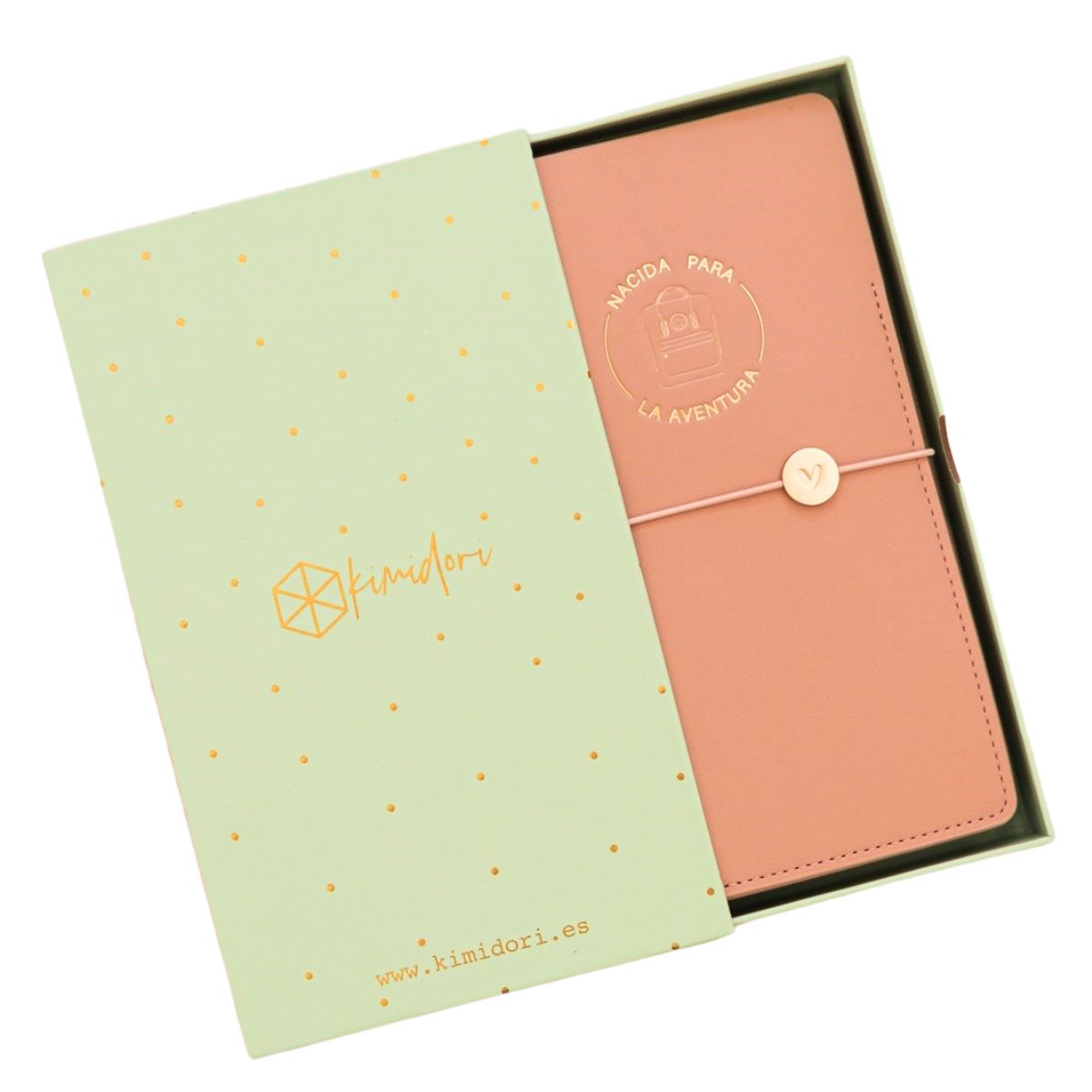 Ki-midori Rosa Empolvado Nacida para la Aventura Agendas y Journals Kimidori Colors