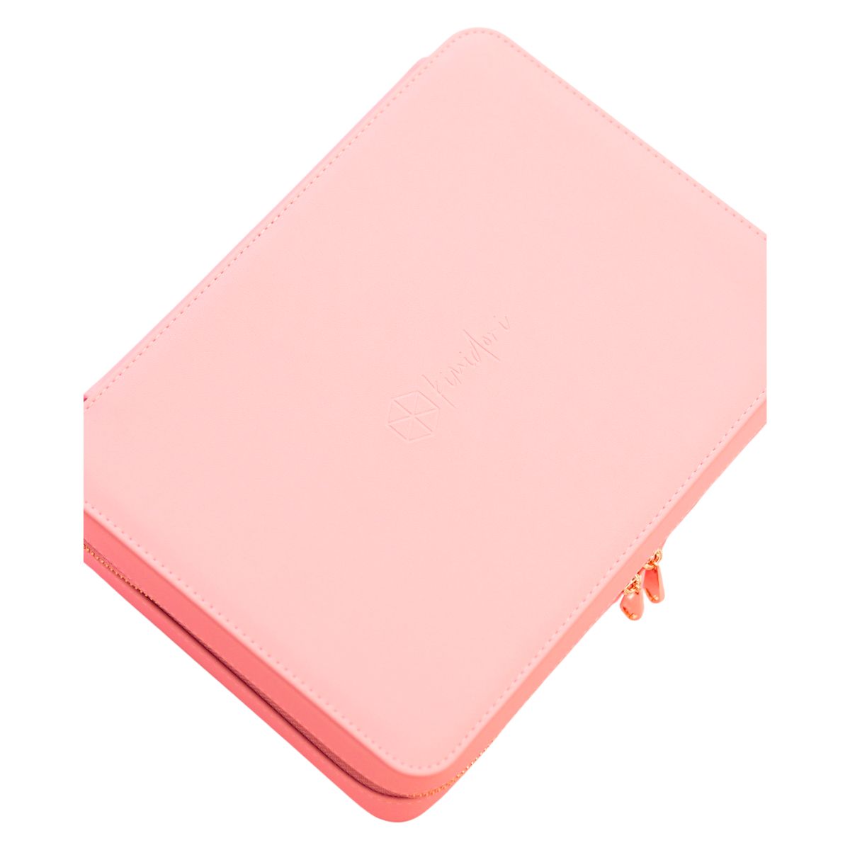 Estuche Caja de Cuero Vegano Deluxe Rosa Organizadores Kimidori Colors