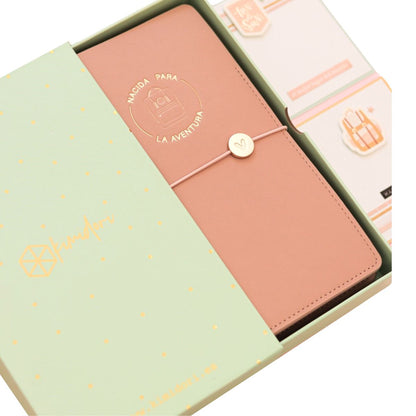 Ki-midori Rosa Empolvado Nacida para la Aventura Agendas y Journals Kimidori Colors