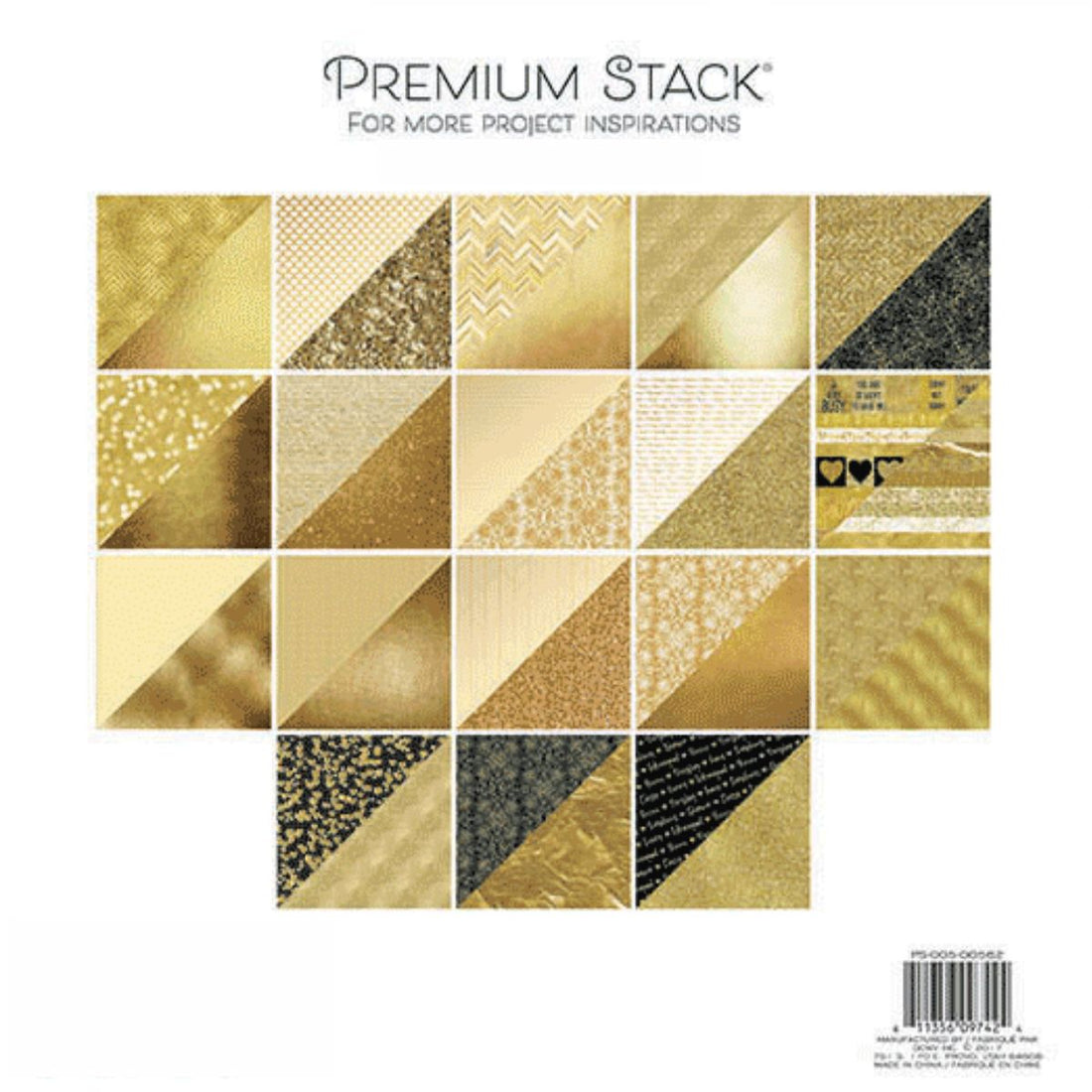 Solid Gold Paper Stack / Block de Papel Oro Solido 36 Hojas Papel DCWV