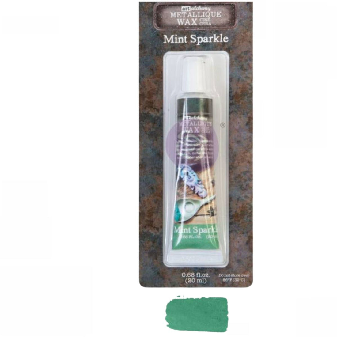 Finnabair Art Alchemy Metallique Wax Mint Sparkle / Pintura en Cera Menta Pintura y Medios Mixtos Prima Marketing