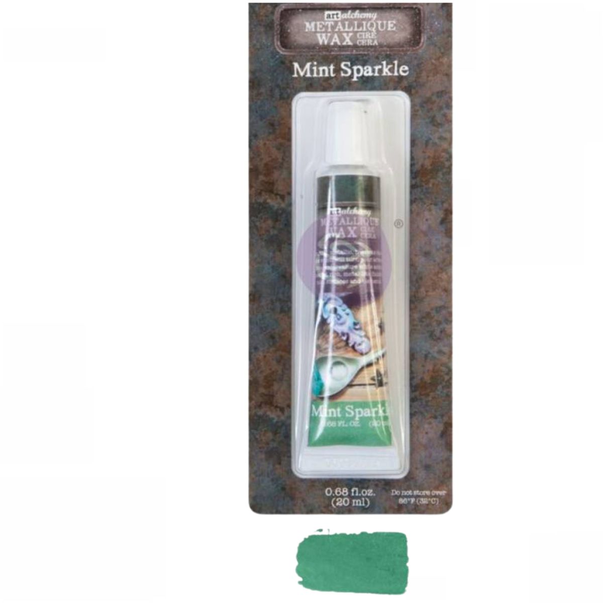 Finnabair Art Alchemy Metallique Wax Mint Sparkle / Pintura en Cera Menta Pintura y Medios Mixtos Prima Marketing