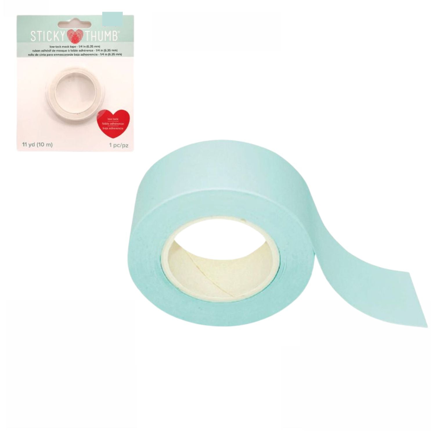 Low Tack Mask Tape 11 Yards 1/2&quot; / Cinta de Baja Adherencia Adhesivos / Pegamentos Sticky Thumb
