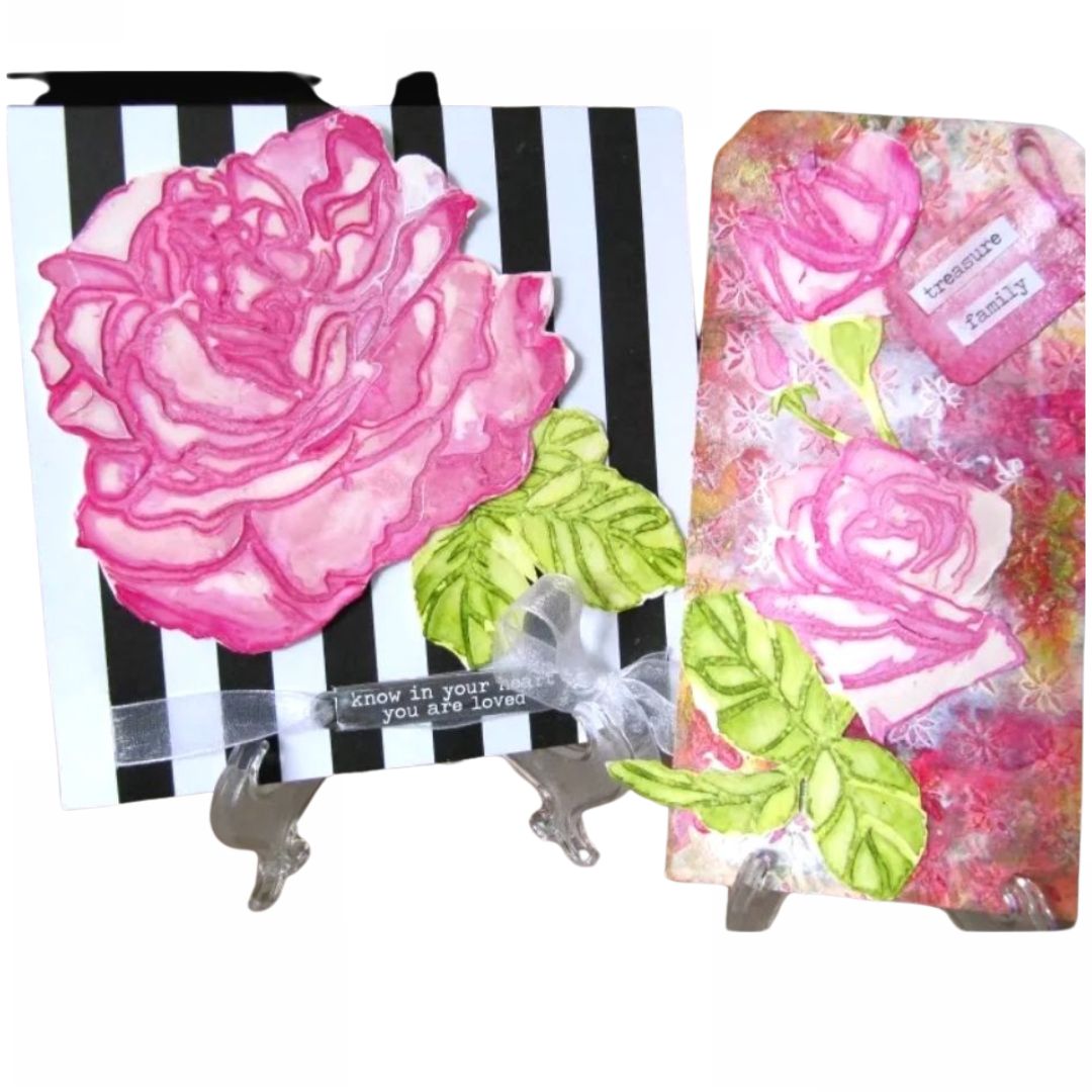 Cabbage Roses Stencil/ Esténcil Rosas Esténciles / Plantillas The Crafters Workshop