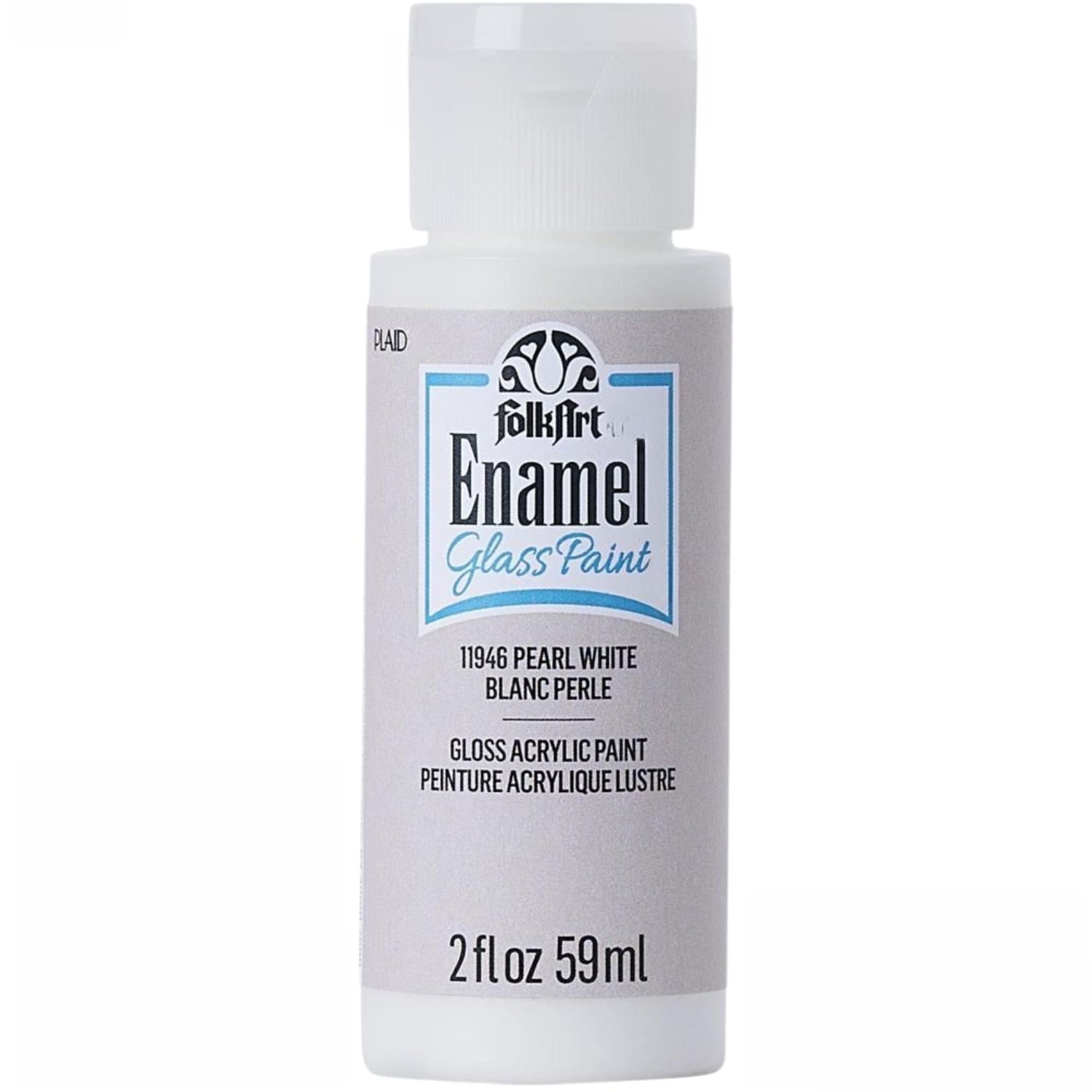 Enamel Paint Pearl White / Pintura de Esmalte Blanco Esmaltes Folk Art