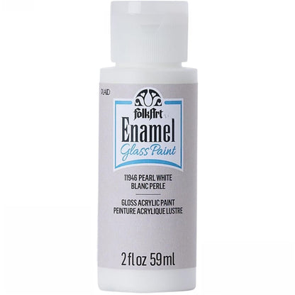 Enamel Paint Pearl White / Pintura de Esmalte Blanco Esmaltes Folk Art