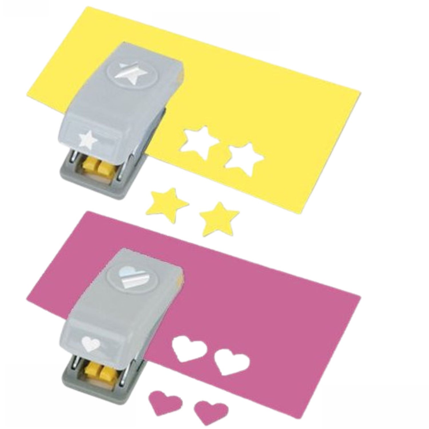 2 Pack Heart &amp; Star Punch / Perforadoras de Estrella y Corazón Perforadoras Ek Success