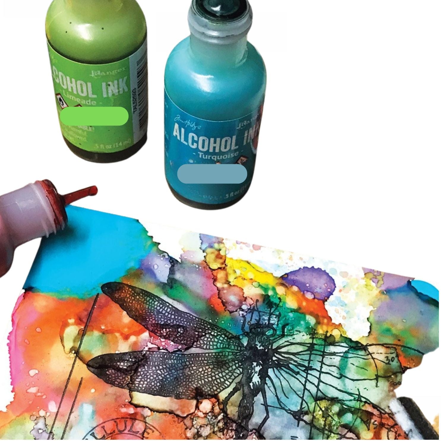 Tim Holtz Alcohol Crimson / Tinta al Alcohol Carmín Tintas al Alcohol Ranger