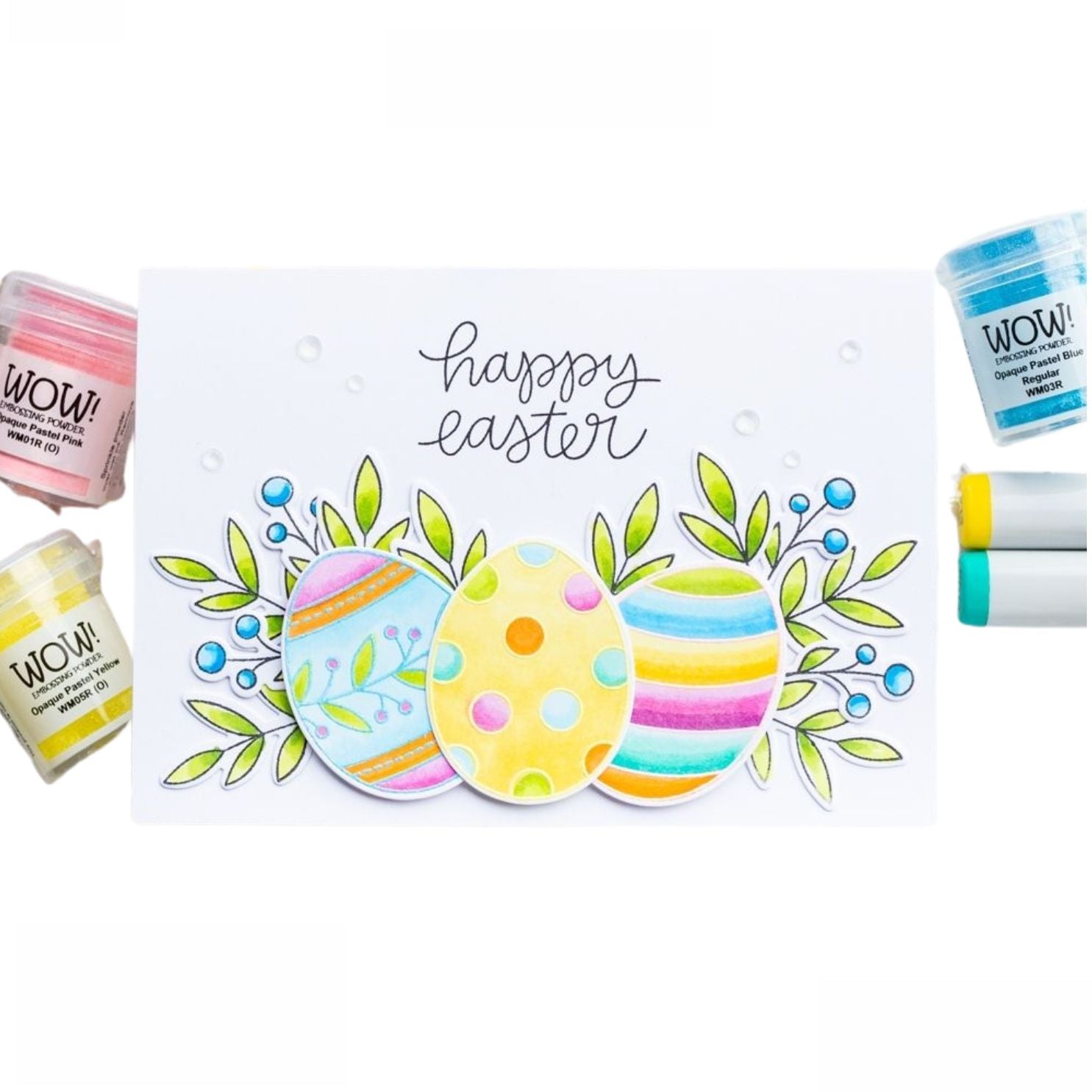 Pastel Blue Embossing Powder / Polvo de Embossing Azul Pastel Opaco Polvos de Embossing Wow!
