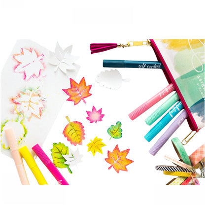 Gel Crayons / 9 Crayones Acuarelables Colores y Plumones Creative Devotion