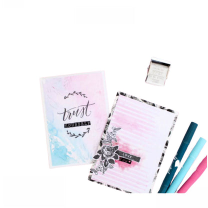 Gel Crayons / 9 Crayones Acuarelables Colores y Plumones Creative Devotion