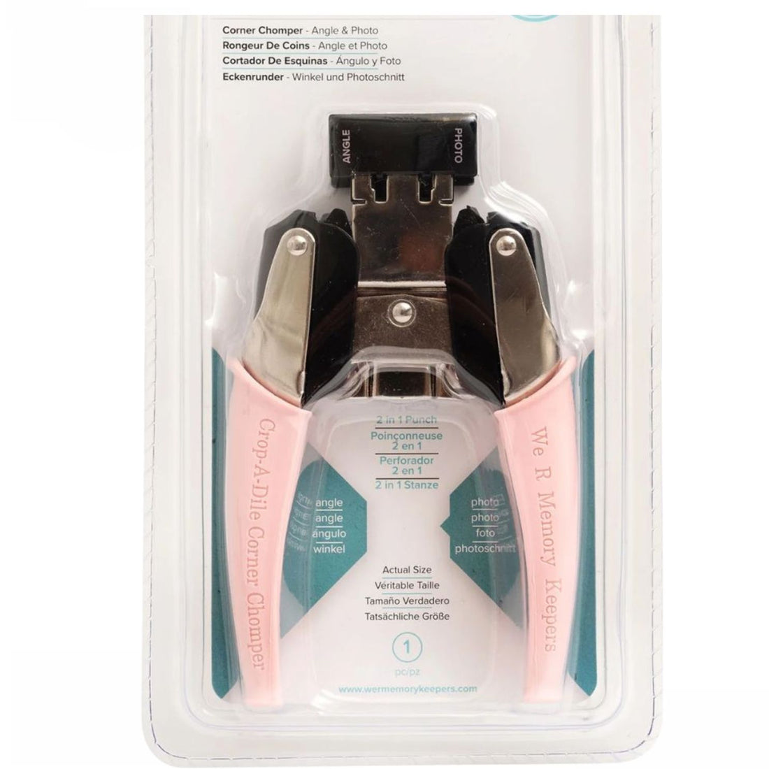 Retro Corner Chomper Rounder Angle &amp; Photo / Perforadora de Esquinas Herramientas We R Memory Keepers