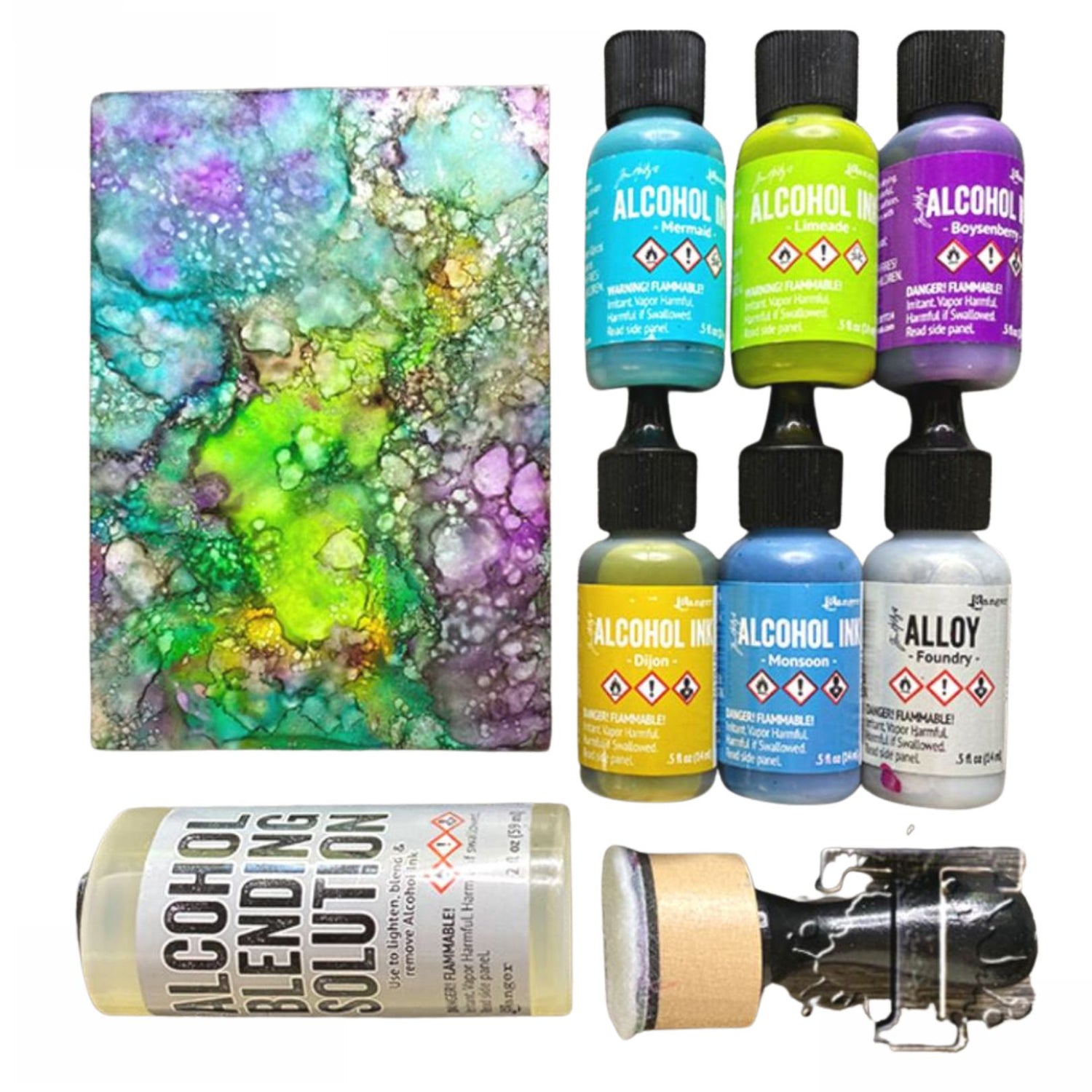 Tim Holtz Alcohol Ink Bottle / Tinta al Alcohol Verde Botella Tintas al Alcohol Ranger