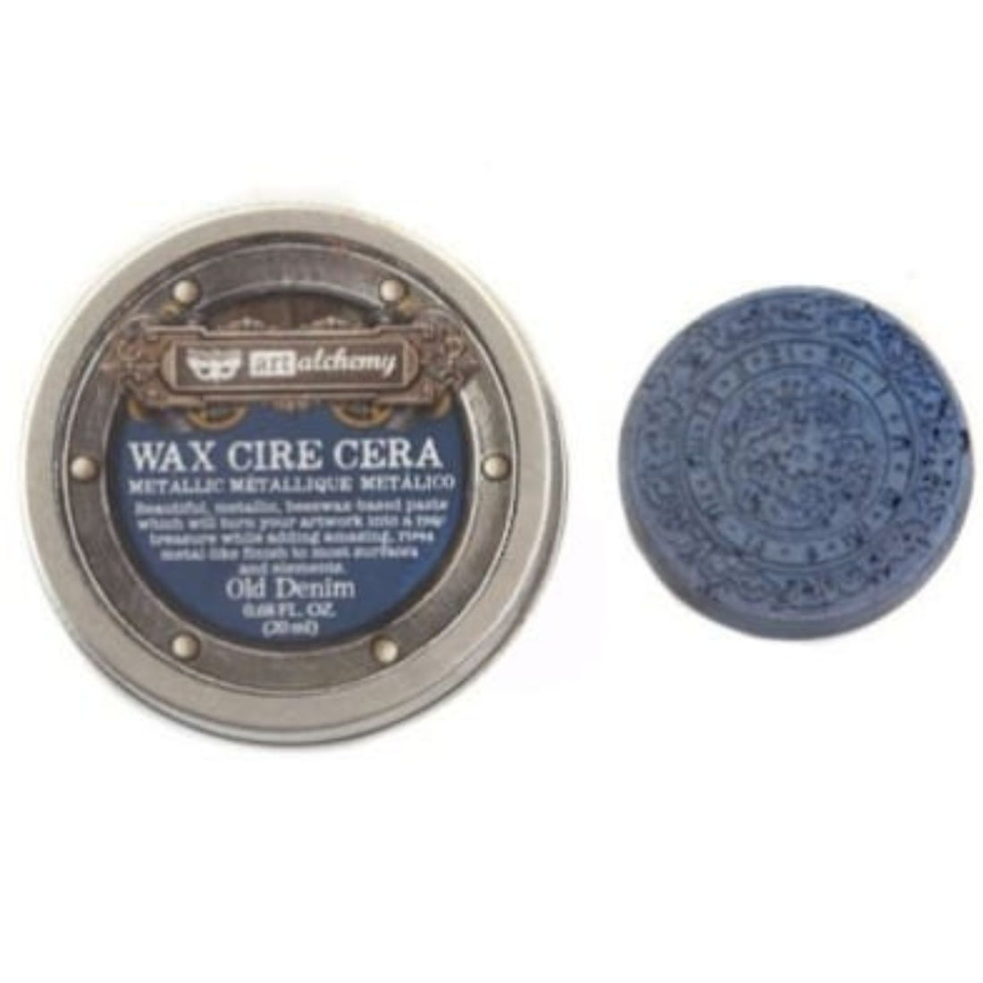 Finnabair Art Alchemy Metallique Wax Old Denim / Pintura en Cera Metálica Azul Pintura y Medios Mixtos Prima Marketing