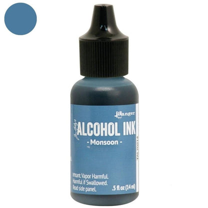 Tim Holtz Alcohol Ink Monsoon / Tinta al Alcohol Azul Tintas al Alcohol Ranger
