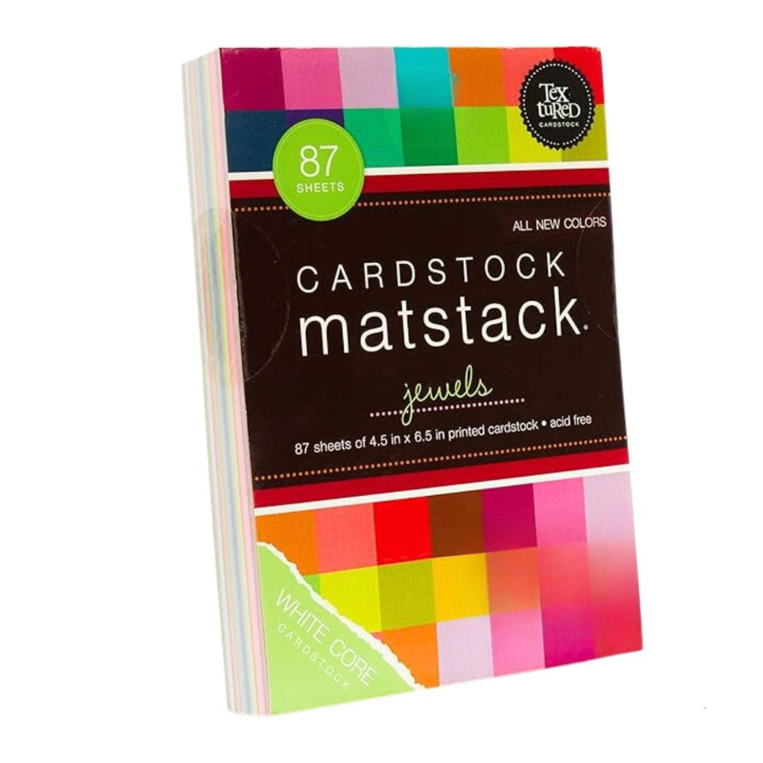 Single-Sided Mat Stack Jewels / Block de Cartulina Multicolor 4.5" Papel DCWV