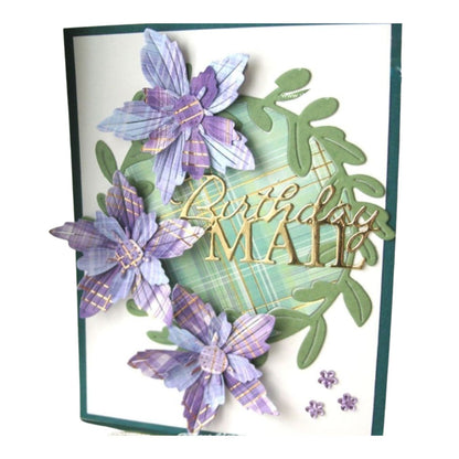 Madras Plaid Blue &amp; Violet 6&quot; / Block de Cartulina Tartán Azul y Violeta Papel Memory Box