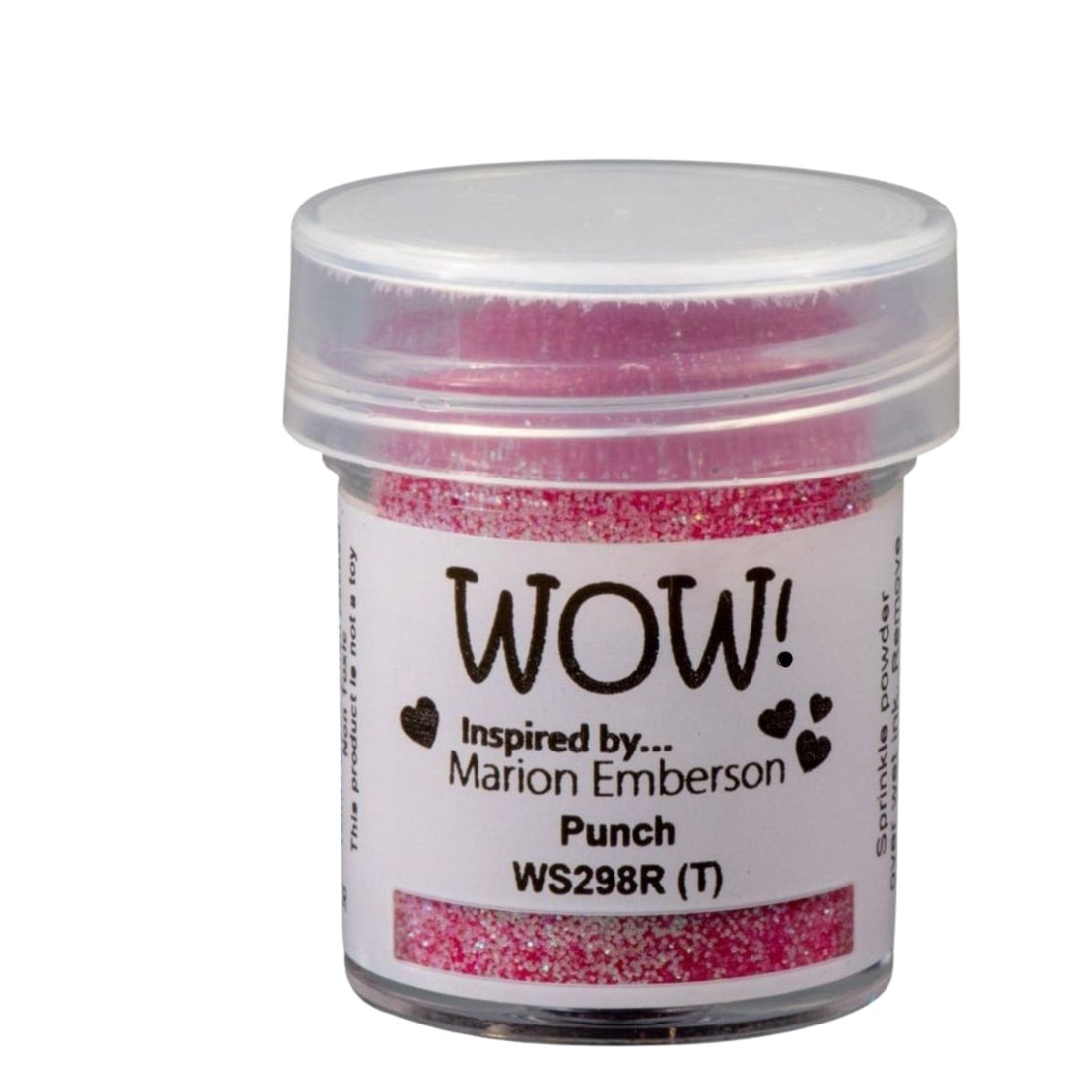 Punch Glitter Embossing Powder / Polvo de Embossing Glitter Rosa Translúcido Polvos de Embossing Wow!
