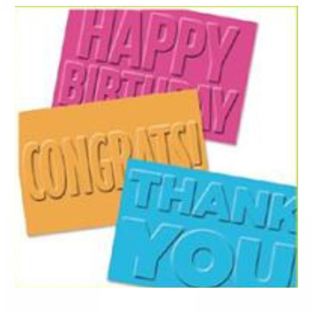 Happy Birthday Embossing Folders/ Folders de Grabado de Feliz Cumpleaños Folders de Grabado Ek Success