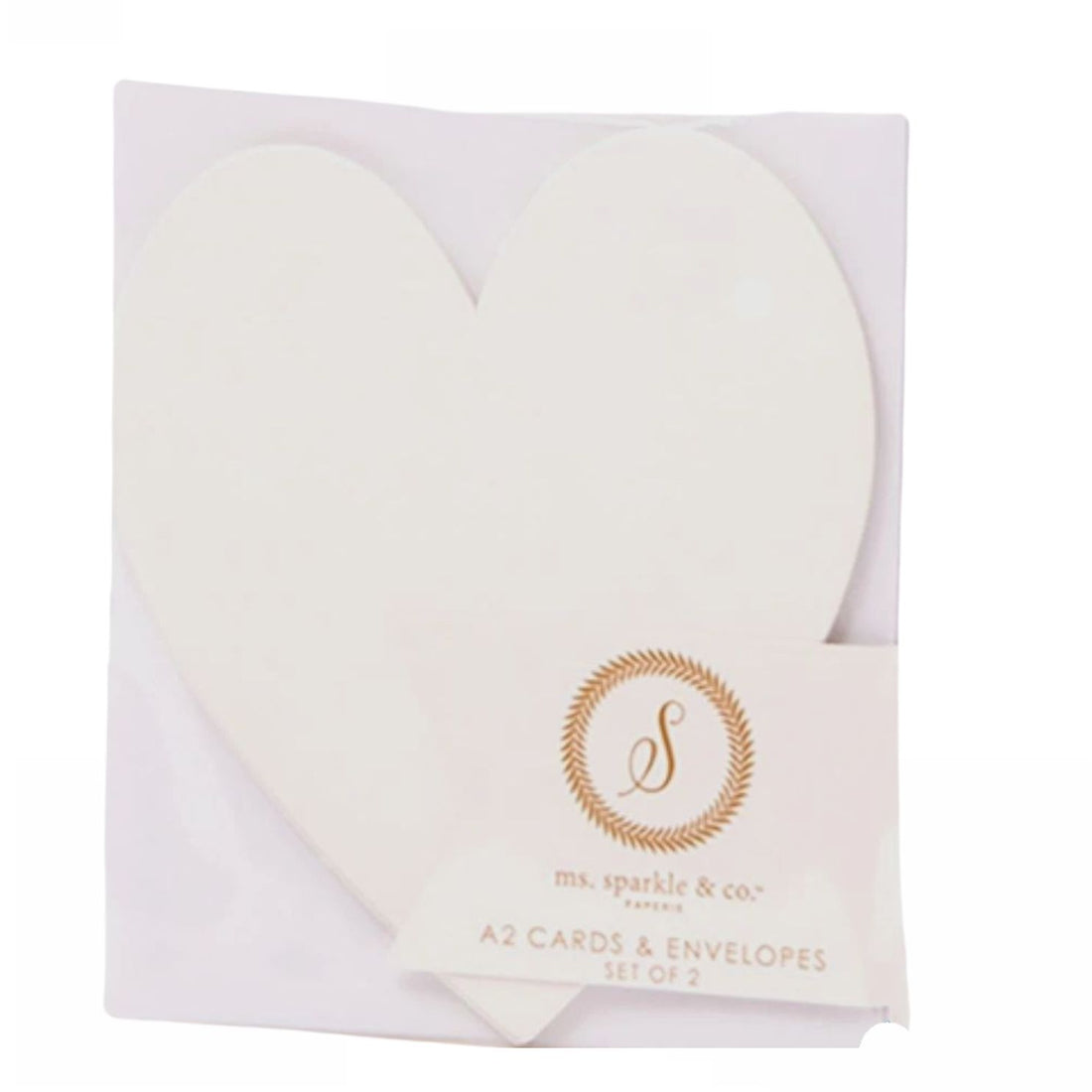 Cards & Envelopes Heart / 2 Tarjetas de Corazón y Sobre Kits / Sets Ms Sparkle & Co