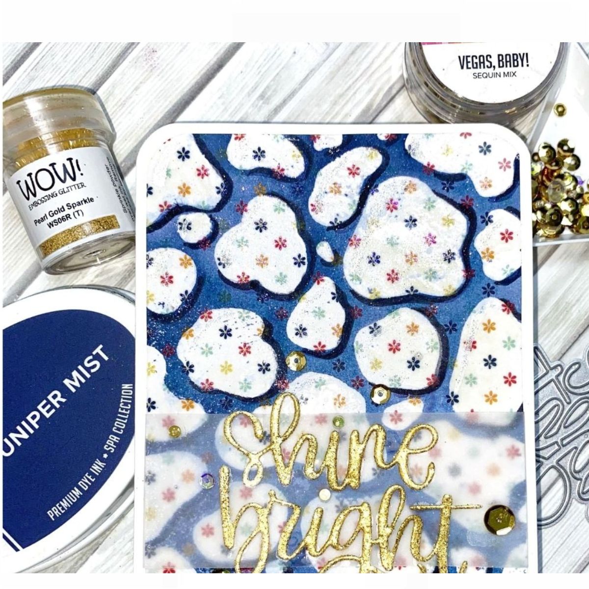 Pearl Gold Sparkle Embossing Powder / Polvo de Embossing Oro Brillante Translúcido Polvos de Embossing Wow!